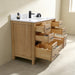 Rose - 48", Antique Oak, Floor Standing Modern Bathroom Vanity, Quartz Countertop ( PRE-ORDER NOW , ETA: 2026-06-10) - Construction Commodities Supply Inc.