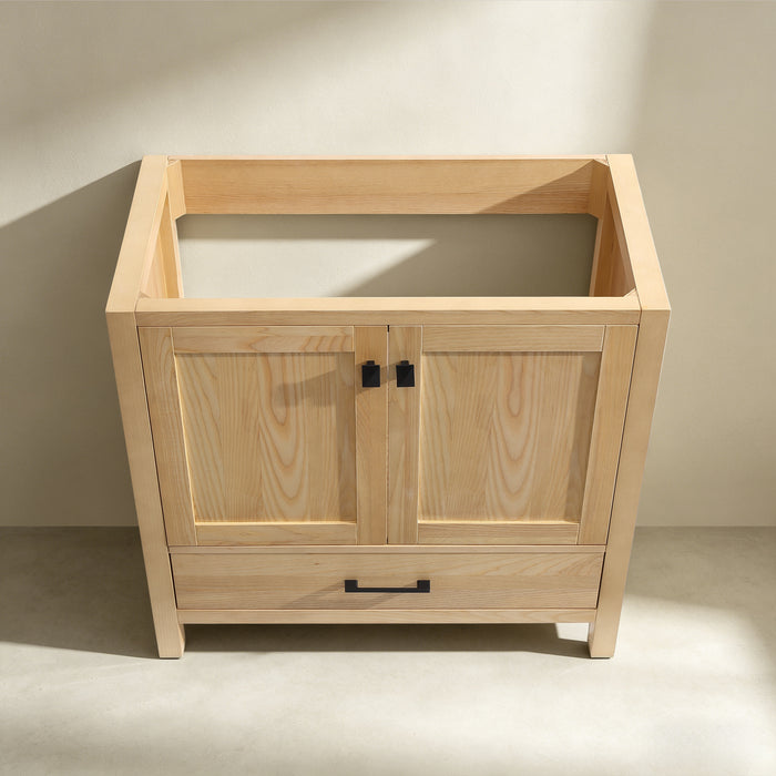 Rose- 36" x 18" Antique Oak , Solid Wood Floor Standing Modern Bathroom Vanity