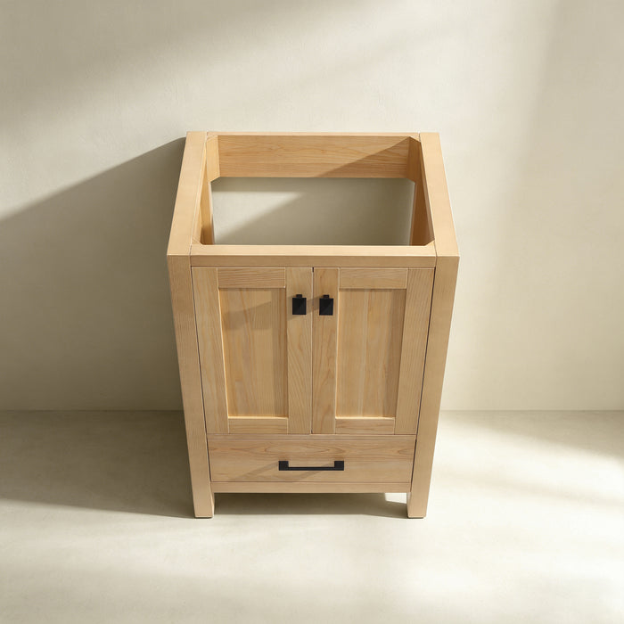 Rose- 24" x 18" Antique Oak , Solid Wood Floor Standing Modern Bathroom Vanity ( PRE-ORDER NOW , ETA: 2026-06-10) - Construction Commodities Supply Inc.
