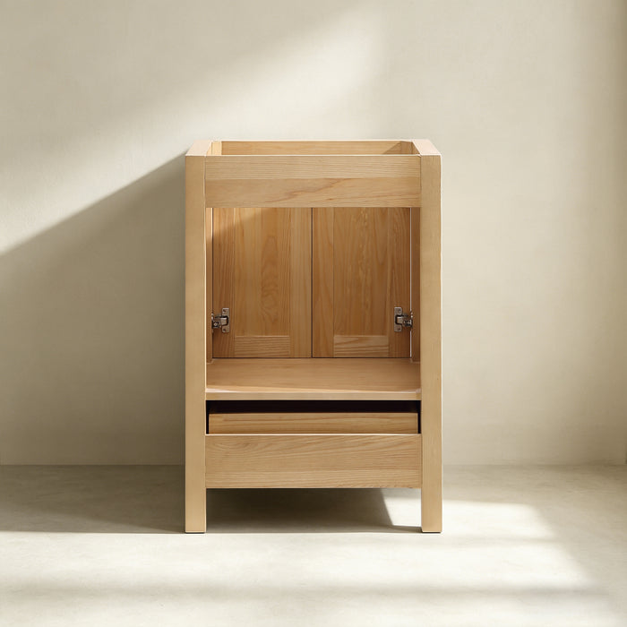 Rose- 24" x 18" Antique Oak , Solid Wood Floor Standing Modern Bathroom Vanity ( PRE-ORDER NOW , ETA: 2026-06-10) - Construction Commodities Supply Inc.