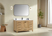 Rose- 54"  Antique Oak , Solid Wood Floor Standing Modern Bathroom Vanity, Quartz Countertop ( PRE-ORDER NOW , ETA: 2026-06-10) - Construction Commodities Supply Inc.