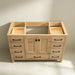 Rose- 54"  Antique Oak , Solid Wood Floor Standing Modern Bathroom Vanity, Quartz Countertop ( PRE-ORDER NOW , ETA: 2026-06-10) - Construction Commodities Supply Inc.