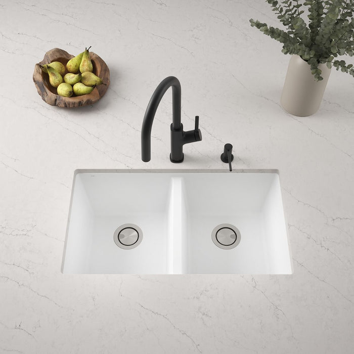 KALIA - Bacia - Kitchen sink 33" undermount 70/30 Double bowl  ( 3 COLORS AVAILABLE )