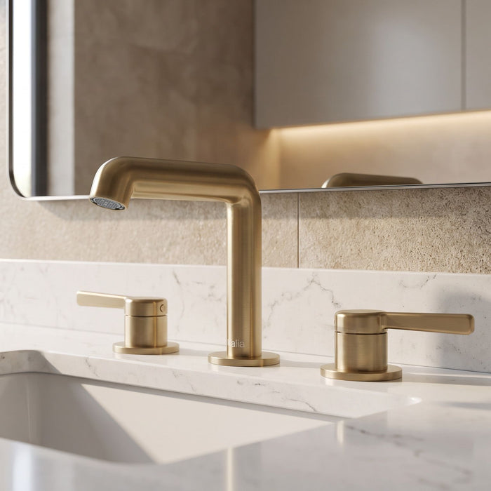 KALIA- ELVA Widespread lavatory faucet with push drain with overflow (4 Colors available)