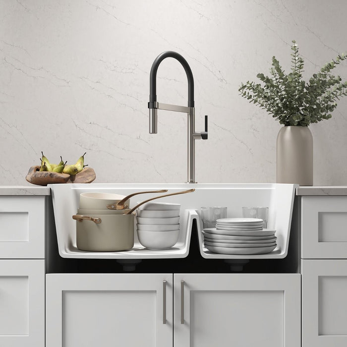 KALIA - Bacia- Kitchen sink 33" drop-in 70/30 Double bowl ( 3 COLORS AVAILABLE )