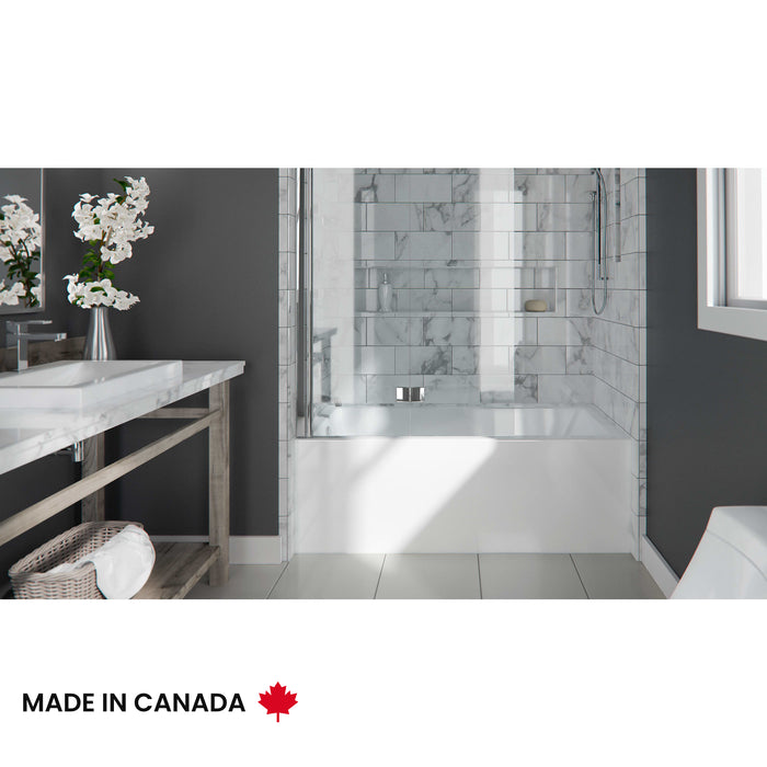 NEPTUNE- ALBANA 30" x  60" Right Drain Acrylic Alcove Bathtub With Integrated Skirt And Tiling Flange ** PICK UP IN STORE ONLY **