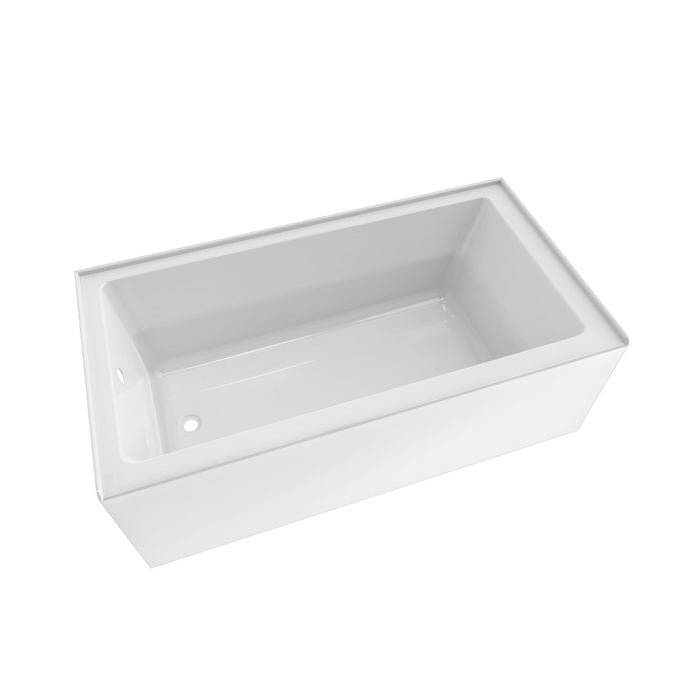 NEPTUNE- ALBANA3060- BJG White, 60" x 30" Left Drain Acrylic Alcove Bathtub With Integrated Skirt And Tiling Flange