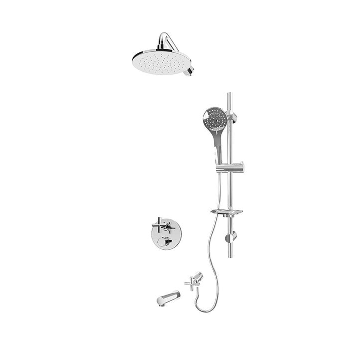 Rubi ,  Alex -1/2 Inch Thermostatic Shower Kit With 8" Round Shower Head, Hand Shower