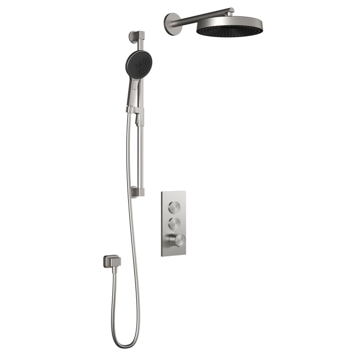 KALIA- Premia - TB2 Shower system with push-buttons valve - Wall arm (4 Colors available)