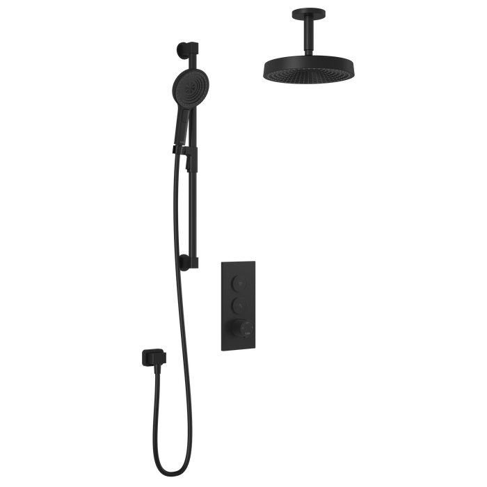 KALIA- Premia - TB2 Shower system with push-buttons valve - Wall arm (4 Colors available)
