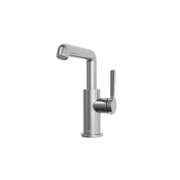 KALIA- ELVA Single hole lavatory faucet with side handle with push drain and overflow (4 finish available)