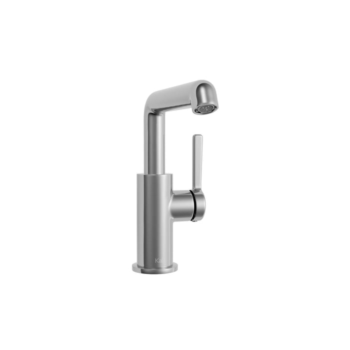 KALIA- ELVA Single hole lavatory faucet with side handle with push drain and overflow (4 finish available)