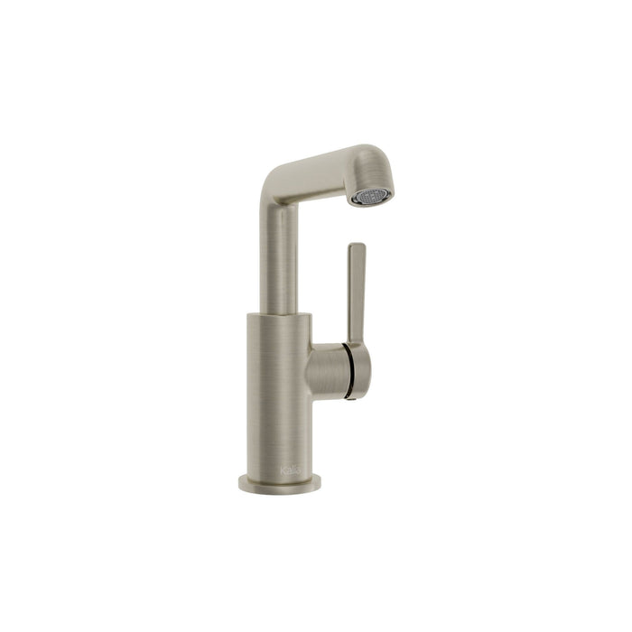 KALIA- ELVA Single hole lavatory faucet with side handle with push drain and overflow (4 finish available)