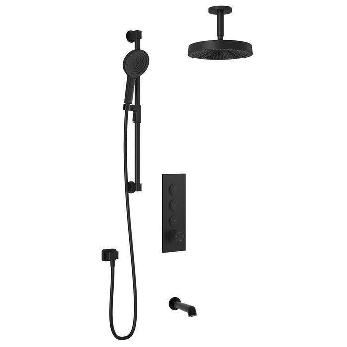 KALIA- ELVA T B3PREMIA : AQUATONIK™ T/P Push-Button Shower System with Vertical Ceiling Arm (4 Colors available)