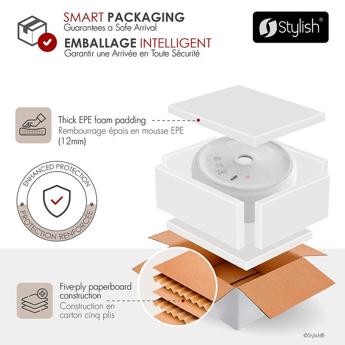 Stylish - 14 1/8'' UPSCALE P-229H Set of 2 Vessel Sink.