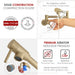 STYLISH-ASTI Wall Mount Pot Filler Folding Stretchable with Single Hole Two Handles -BRUSHED GOLD - Construction Commodities Supply Inc.