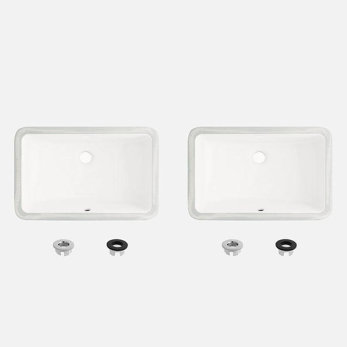 Stylish - 18'' SLEEK P-205 -2 Undermount Sink with Overflow ( pack of 2 sinks)