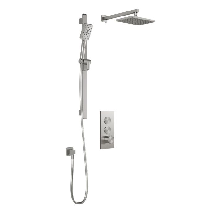 KALIA - MOROKA TB2 Shower system with push buttons valve - WALL arm