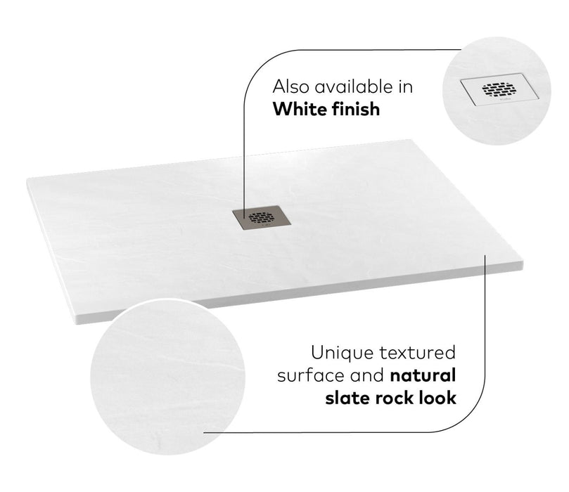 KALIA,LAUZA CASTYLAT™ SHOWER BASE - 48” X 36” - TEXTURED WHITE