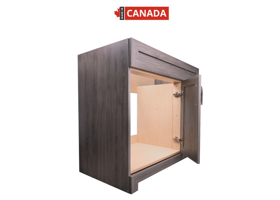 CABINETSMITH- 48" CANADIAN Bathroom Vanity With Quartz top & 6 Drawers (12 COLORS AVAILABLE) - Construction Commodities Supply Inc.