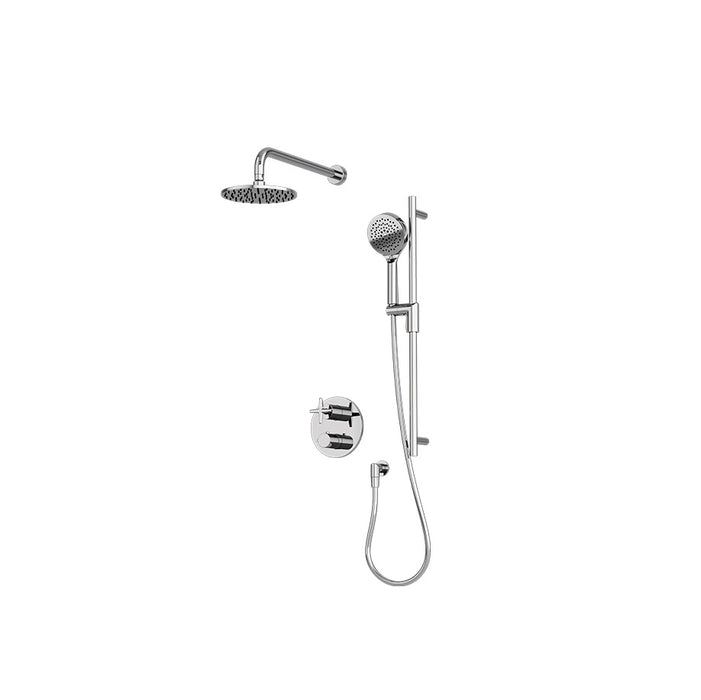 Rubi- Lexa 2Way, 1/2'' thermostatic shower kit ( Wall arm- Available in 3 finishes )