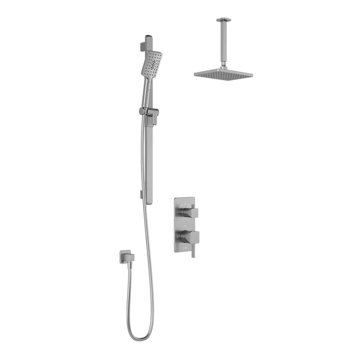 Kalia Square One Shower System 10" Shower Head with Vertical Ceiling Arm -Chrome