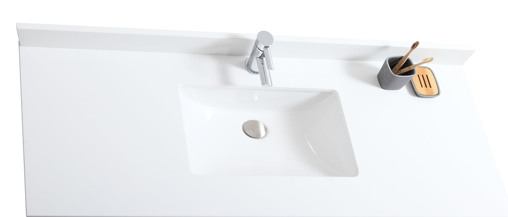 CLASSIC 36 Inch Bathroom Vanity, Canadian Made White painted with Quartz Countertop, Right Side Drawers
