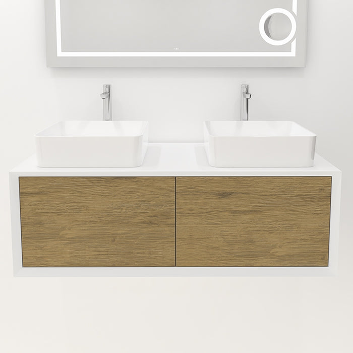 RUBI- MAREA 48" Double sink Wall mount Washbasin Vanity