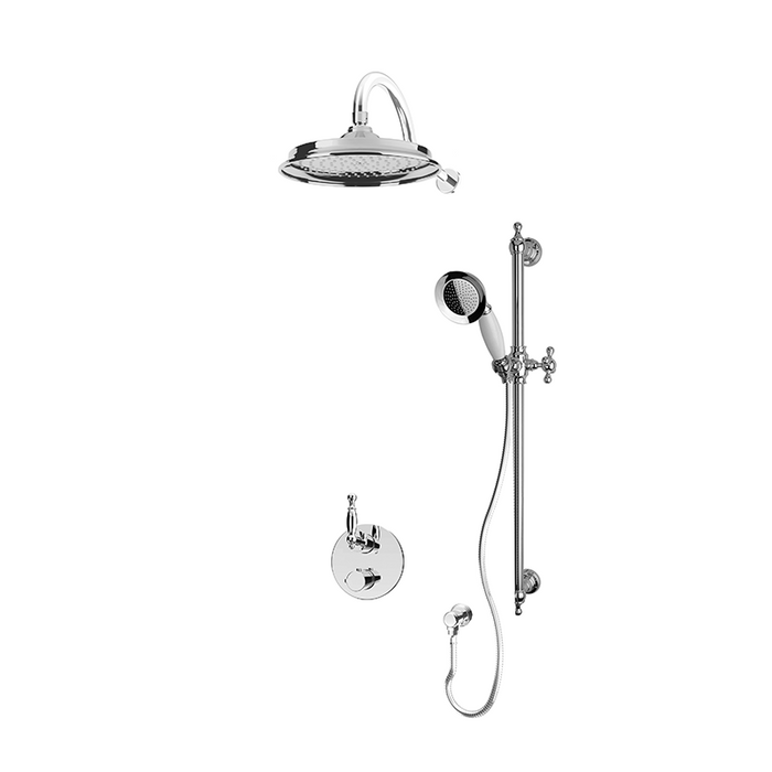 Rubi , Qabil 1/2 Inch Thermostatic Shower Kit With Hand Shower - Chrome