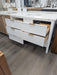 Aster - 48" White , Solid Wood Floor Standing Modern Bathroom Vanity with Quartz Top *** FLOOR MODEL *** - Construction Commodities Supply Inc.