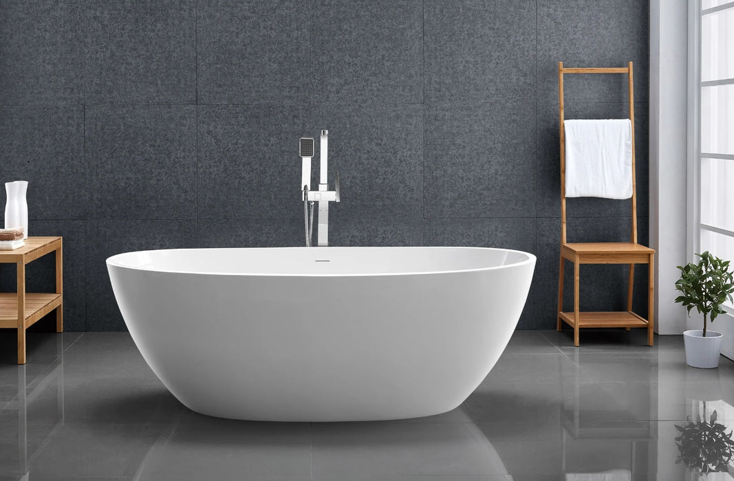 KODAEN-EGG PLUS1500- 59" Composite Acrylic Free Standing Bathtub***PICK UP IN STORE ***