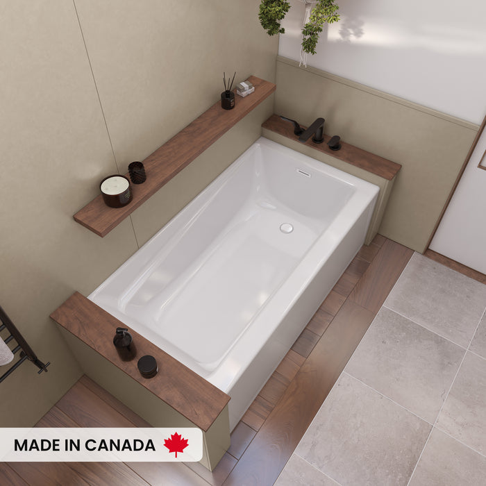 MAAX EXHIBIT 30 x 60 ,Skirted Bathtub Left Side Drain White ** BPICK UP IN STORE ONLY **