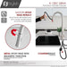 STYLISH-SIENA K-135 Pull-Down Kitchen Faucet - Chrome - Construction Commodities Supply Inc.