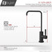 STYLISH-MELFI Single Handle Cold Water Tap - MATT BLACK - Construction Commodities Supply Inc.