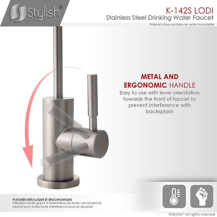 STYLISH-LODI Single Handle Cold Water Tap - STAINLESS STEEL - Construction Commodities Supply Inc.