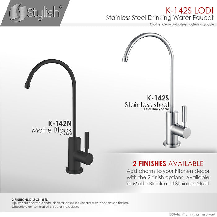 STYLISH-LODI Single Handle Cold Water Tap - STAINLESS STEEL - Construction Commodities Supply Inc.