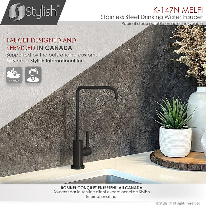 STYLISH-MELFI Single Handle Cold Water Tap - MATT BLACK - Construction Commodities Supply Inc.