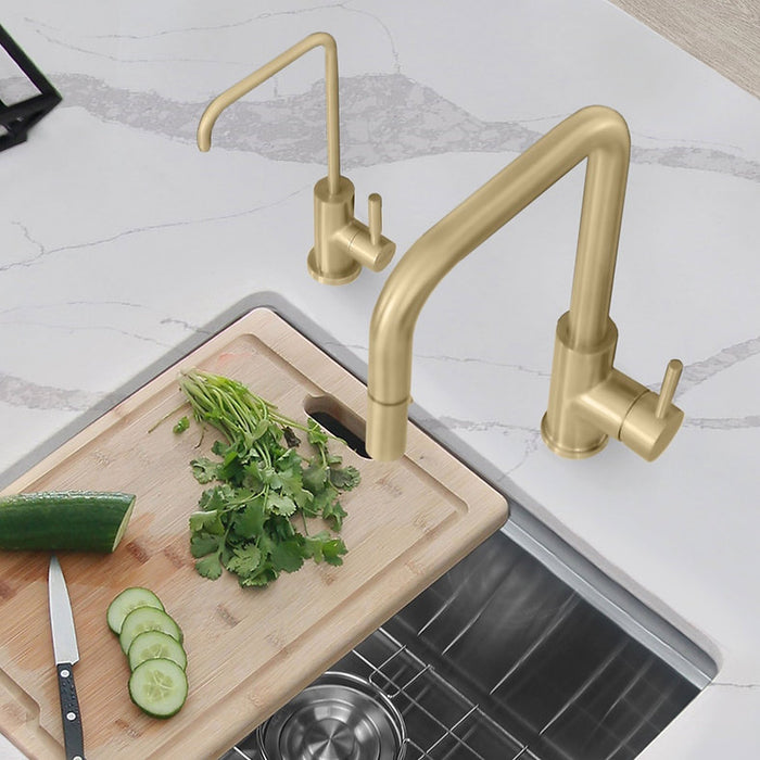 STYLISH-MELFI Single Handle Cold Water Tap - BRUSHED GOLD - Construction Commodities Supply Inc.