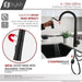 STYLISH-SIENA K-135 Pull-Down Kitchen Faucet -Black - Construction Commodities Supply Inc.