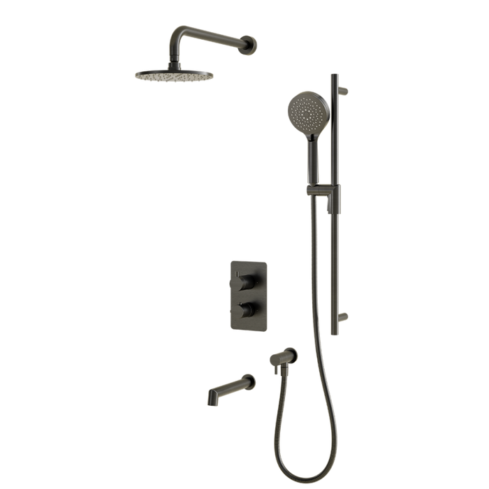 Rubi- Moon 1/2" thermostatic shower kit  with Spout (Valve included ) - Construction Commodities Supply Inc.