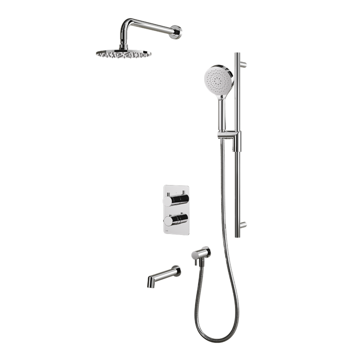 Rubi- Moon 1/2" thermostatic shower kit  with Spout (Valve included ) - Construction Commodities Supply Inc.