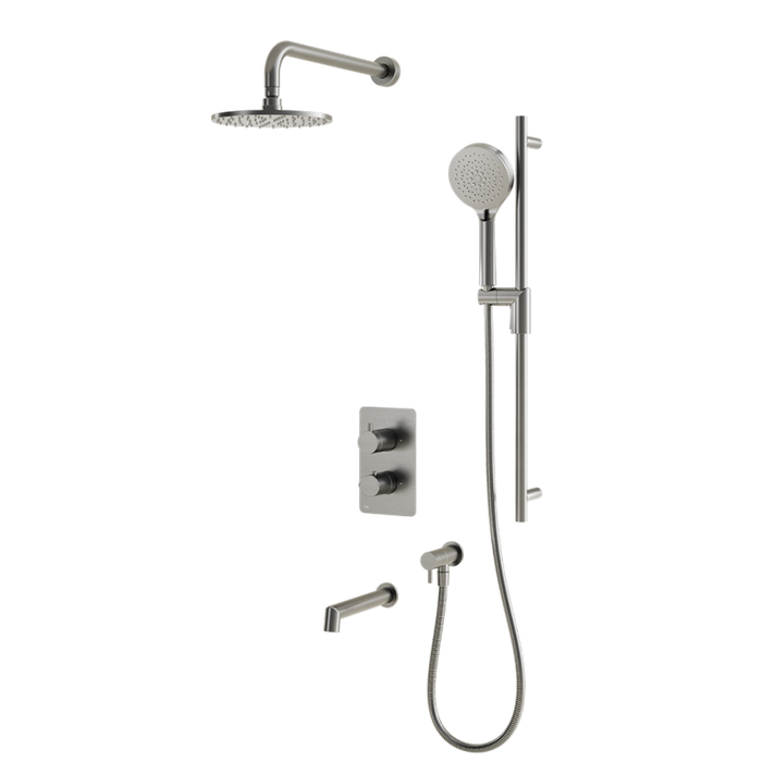 Rubi- Moon 1/2" thermostatic shower kit  with Spout (Valve included ) - Construction Commodities Supply Inc.
