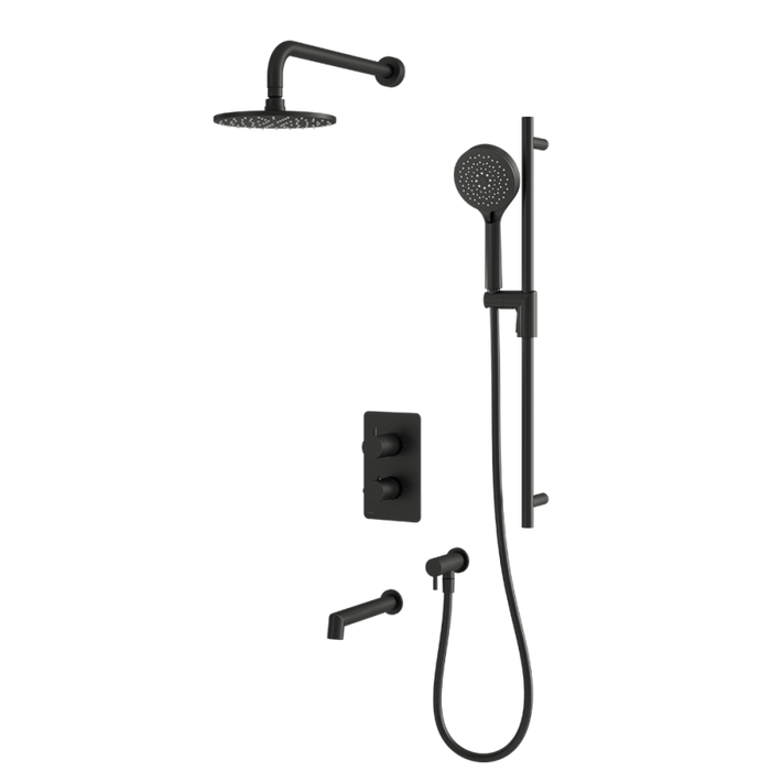 Rubi- Moon 1/2" thermostatic shower kit  with Spout (Valve included ) - Construction Commodities Supply Inc.