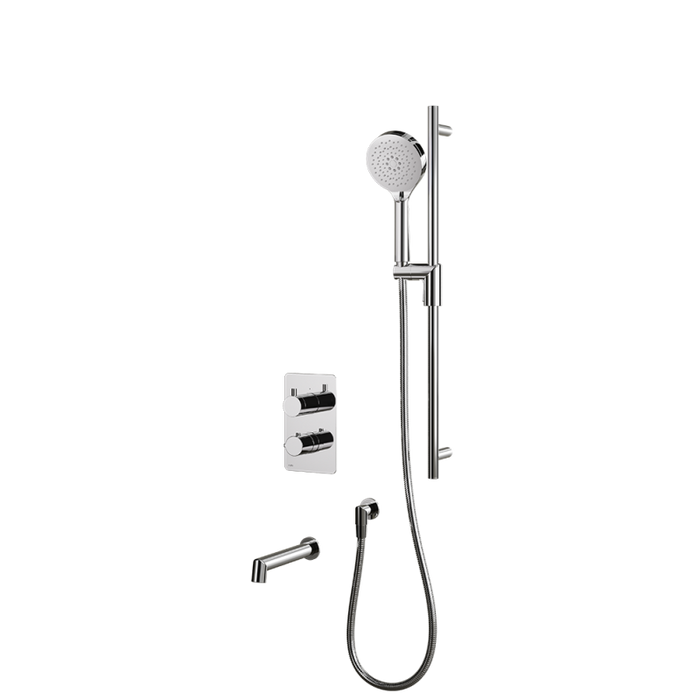 Rubi- Moon 1/2" thermostatic shower kit with bathtub spout (Valve included ) - Construction Commodities Supply Inc.