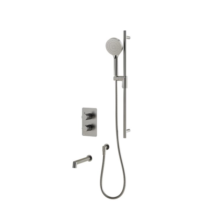 Rubi- Moon 1/2" thermostatic shower kit with bathtub spout (Valve included ) - Construction Commodities Supply Inc.