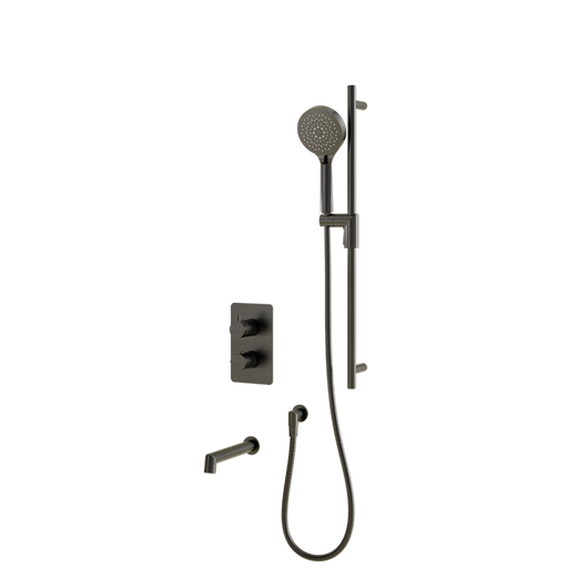 Rubi- Moon 1/2" thermostatic shower kit with bathtub spout (Valve included ) - Construction Commodities Supply Inc.