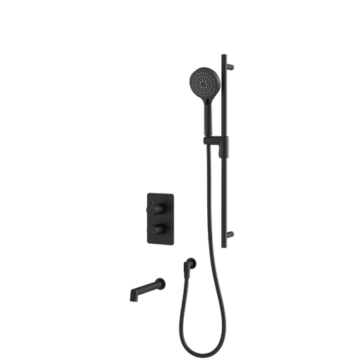 Rubi- Moon 1/2" thermostatic shower kit with bathtub spout (Valve included ) - Construction Commodities Supply Inc.
