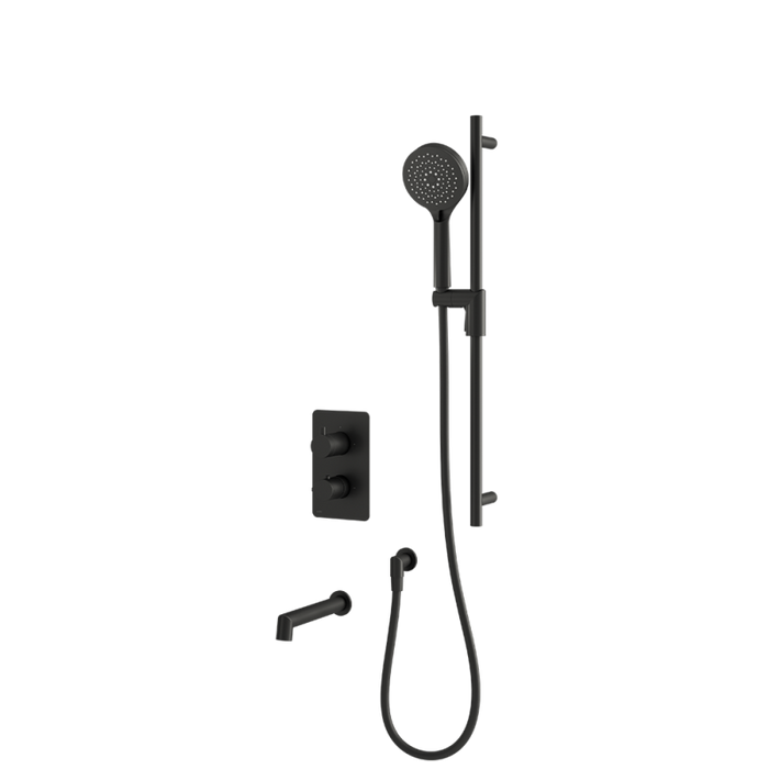 Rubi- Moon 1/2" thermostatic shower kit with bathtub spout (Valve included ) - Construction Commodities Supply Inc.