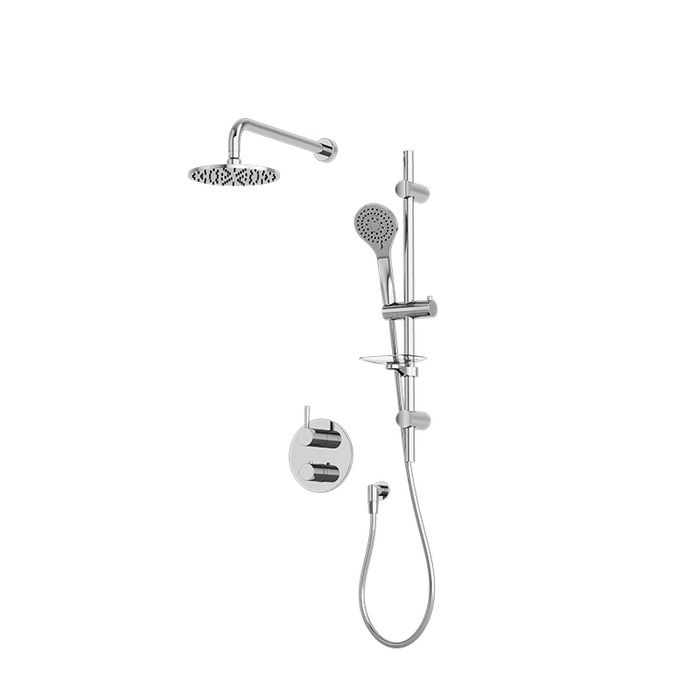 Rubi - Vertigo  Thermostatic Shower Set, 8" Round Shower head ( 5 finish available)