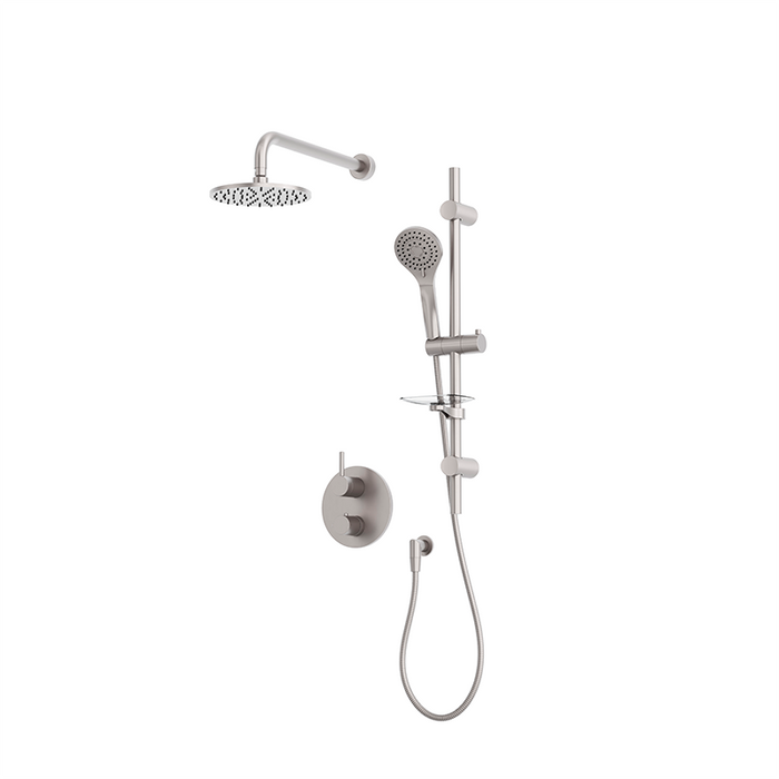 Rubi - Vertigo  Thermostatic Shower Set, 8" Round Shower head ( 5 finish available)